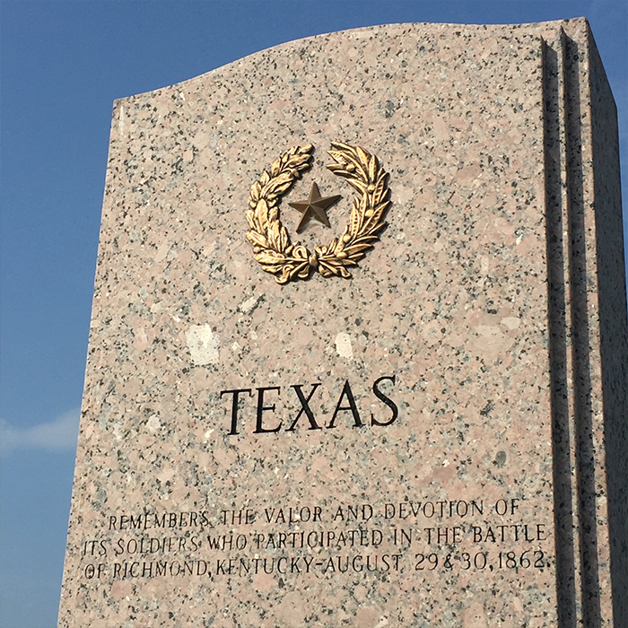 Historic plaque for a battle in Texas